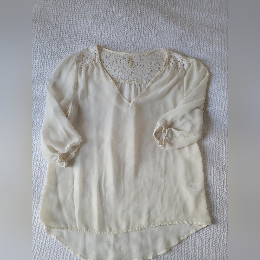 Sheer ivory blouse